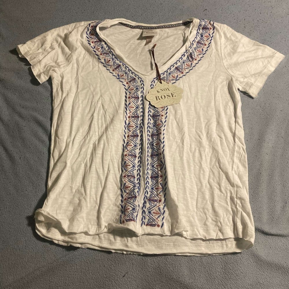 White patterned shirt